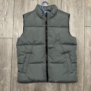 Old Navy Light Green/Blue Puffer Vest - Size Medium (8)